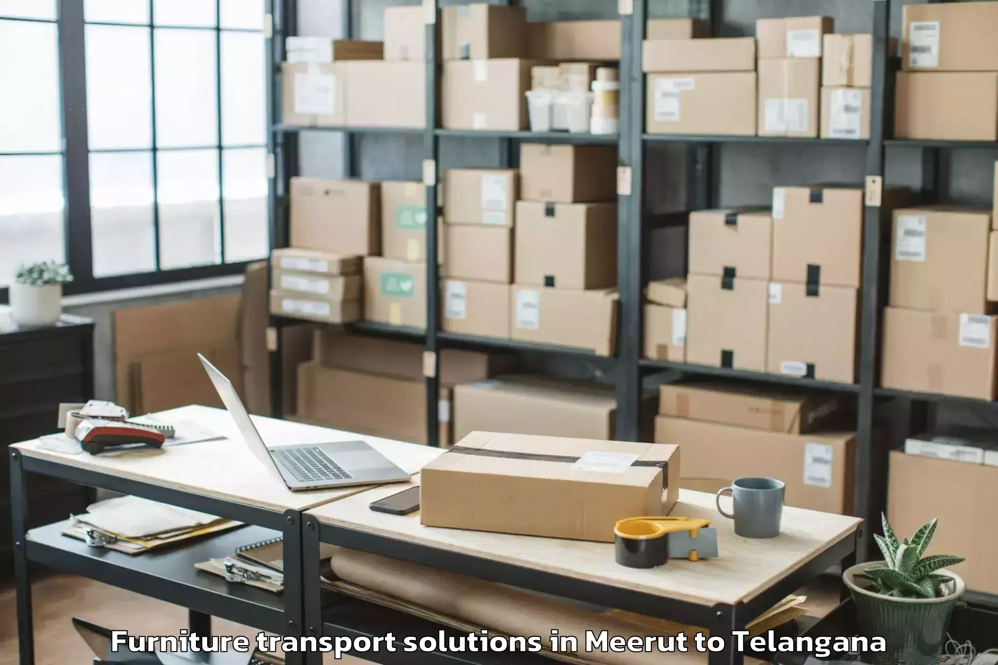 Top Meerut to Devarkonda Furniture Transport Solutions Available